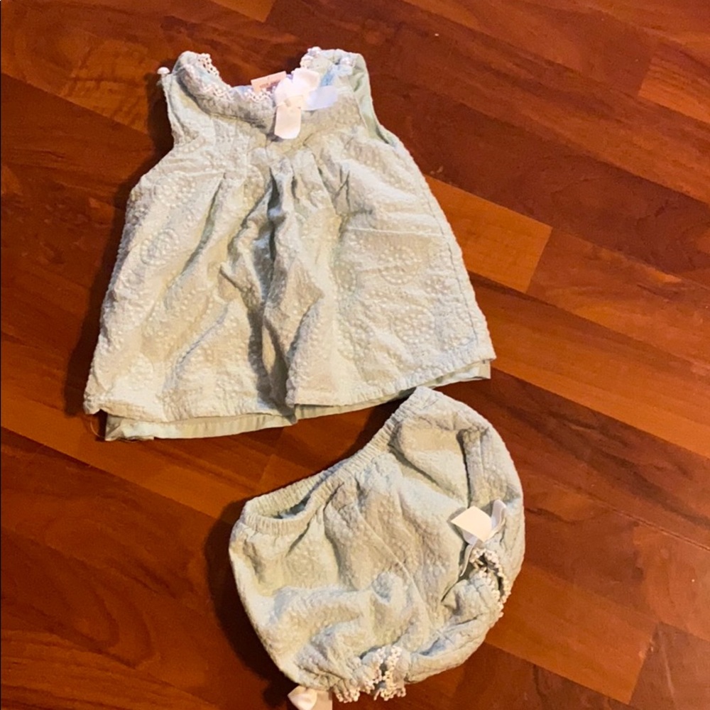 Mint green 2pc infant outfit
